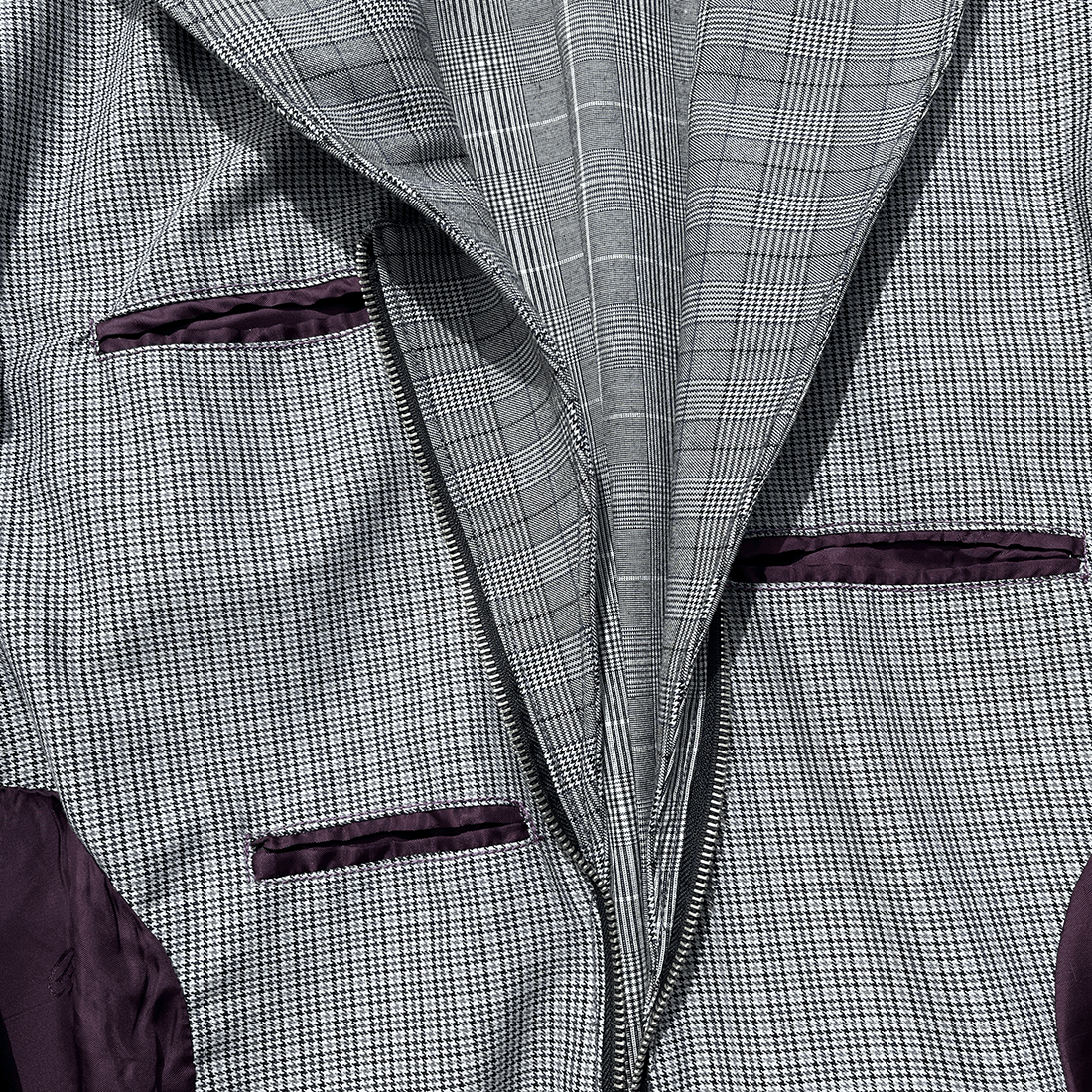 Chiveskella Checkered Biker Coat